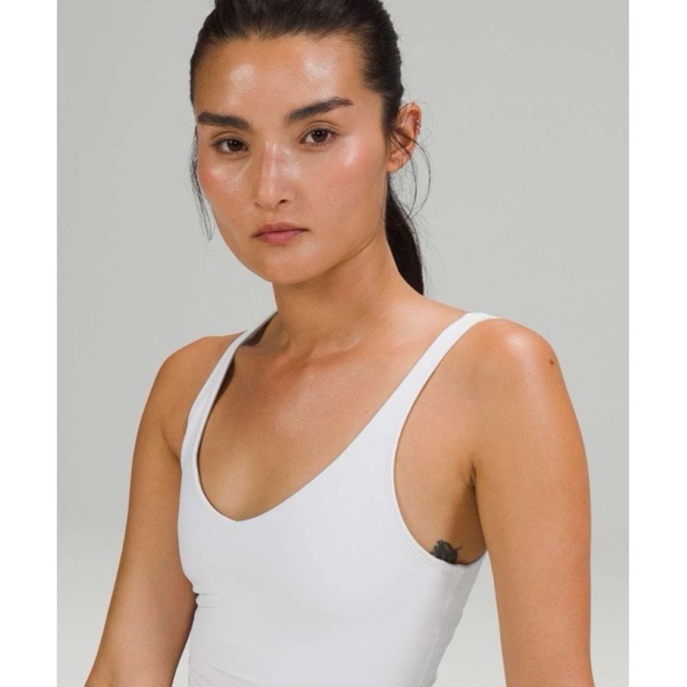 lululemon athletica White Scoop-Neck Tank Top